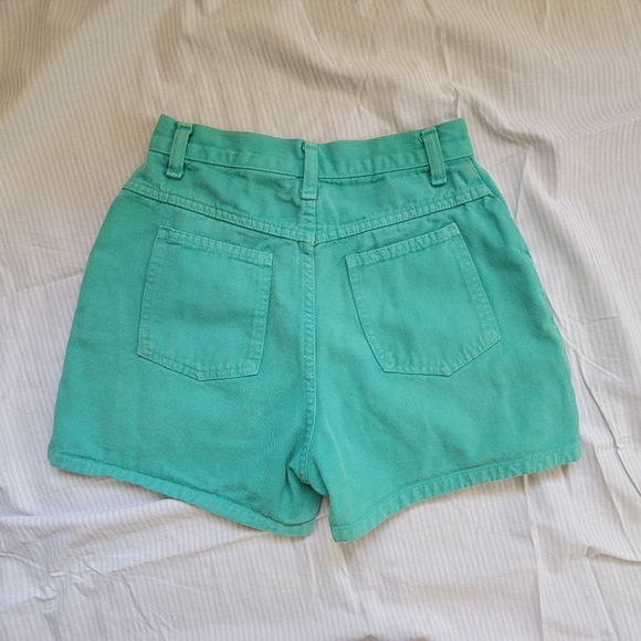 🎩Vintage Stefano International Turquoise High Waisted Shorts 2.5" Inseam - Picture 5 of 10